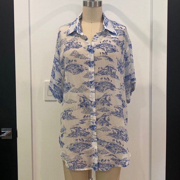 Frankie's Bikinis Other - Frankie’s Bikinis Fifi Crinkle Chiffon Top